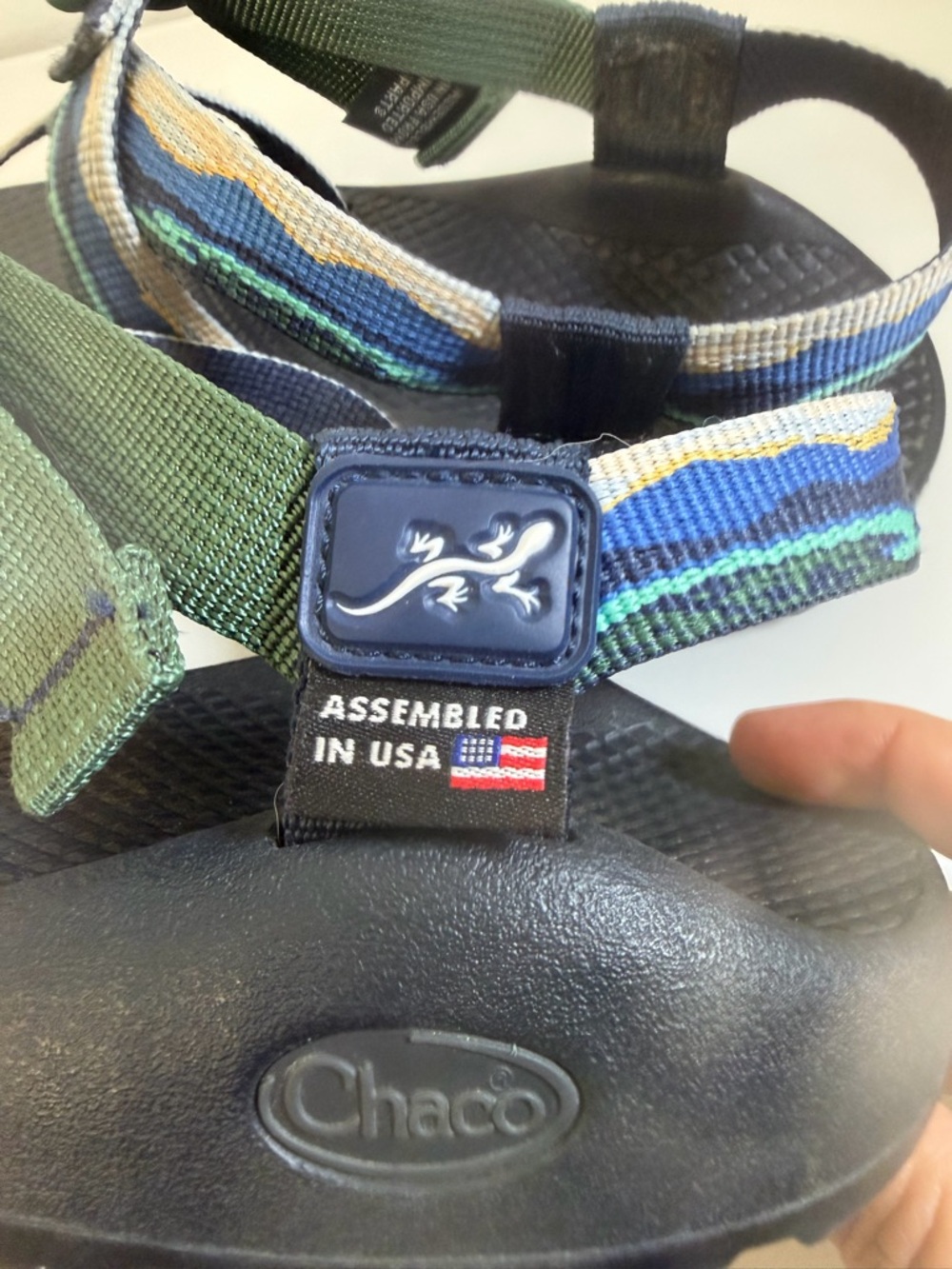 Chaco   Blue Green Strappy Adjustable Strap Outdoor Sandals Size 7 - Picture 9 of 12